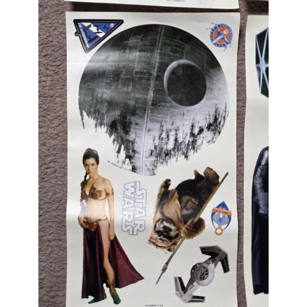 Star Wars Stickers 4 Sheets Darth Vader Luke Leia Han Solo Millennium Falcon